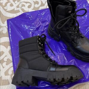 Marc Fisher Black Combat Boots
